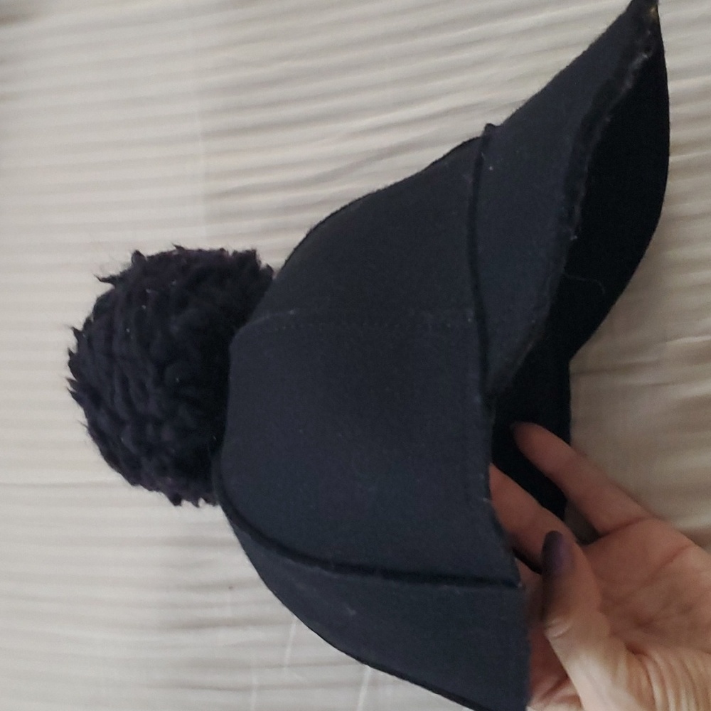 NWT Tracy Watts wool felt jockey hat with pom pom